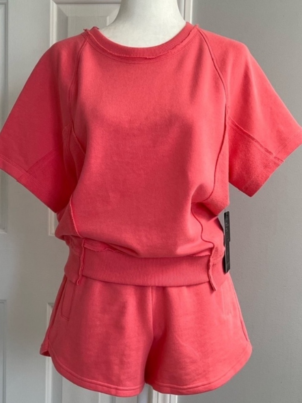 90 Degree By Reflex Coral Short Sleeve Lounge Set